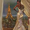 Classy Black Woman In Paris paint by numbers