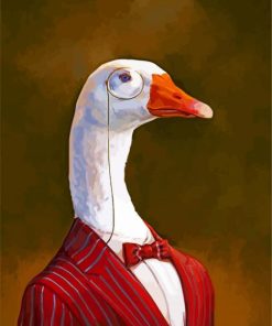 Classy White Goose Bird paint by numbers