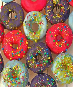 Colorful Donuts paint by numbers