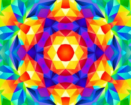 Colorful Kaleidoscope paint by numbers