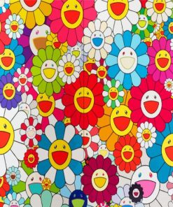 Colorful Murakami Art paint by numbers