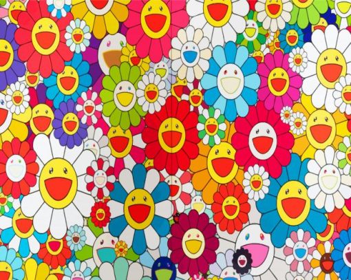 Colorful Murakami Art paint by numbers