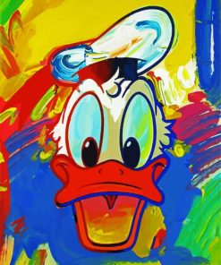 Colorful Donald Duck paint by number