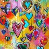 Colorful Hearts paint by number