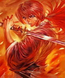 Cool Kenshin Himura paint by numbers