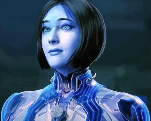 Cortana Halo Character paint by numbers