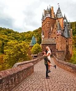 Couple In Eltz Castle paint by number