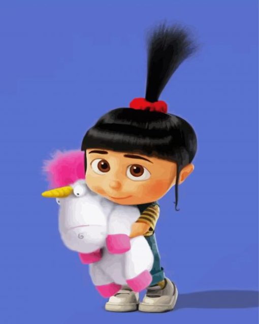 Cute Agnes Despicable Me paint by numbers