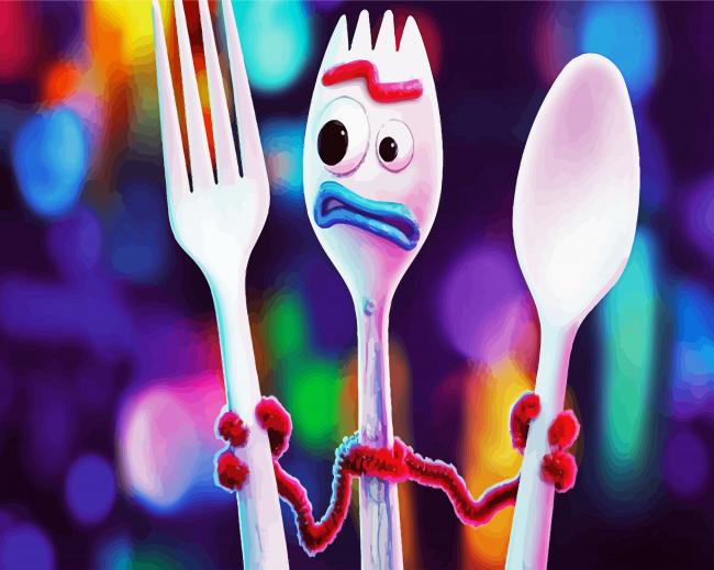 Cute Forky paint by number