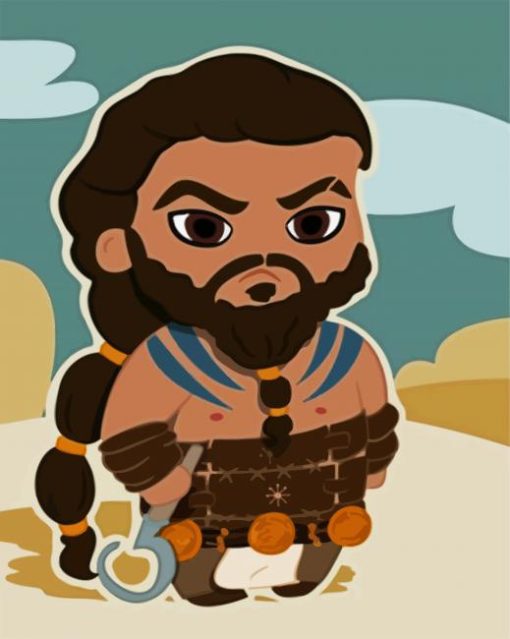 Cute Khal Drogo paint by number