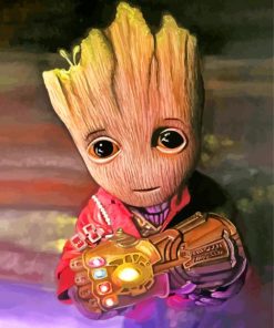 Cute Baby Groot paint by numbers