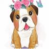 Cute Bulldog paint by number