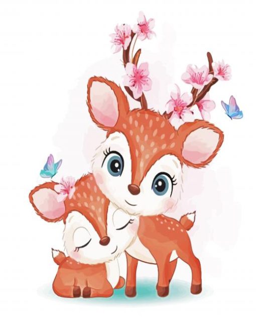 Cute Deers paint by number