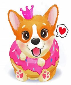 Cute Little Corgi paint by number