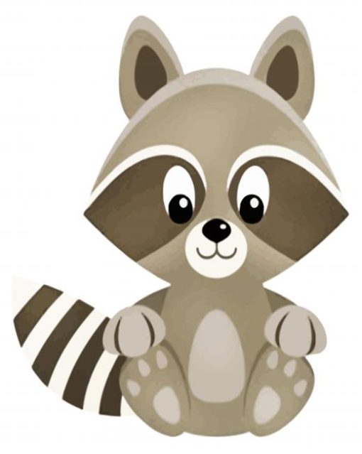 Cute Raccoon paint by number