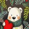 Cute White Bear paint by numbers