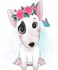 Cute White Dog paint by number