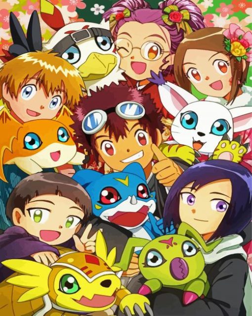 Digimon Characters paint by numbers