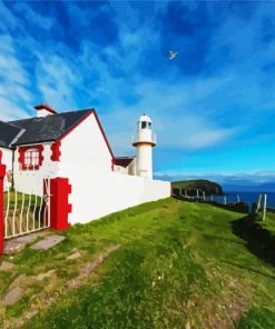 Dingle Harbour Lighthouse paint by numbers