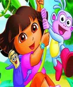 Dora Explorer paint by number