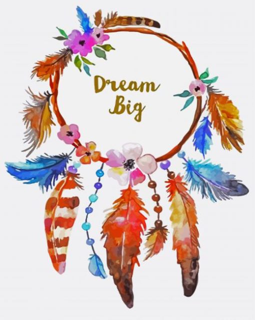 Dream Big Dromenvanger paint by numbers