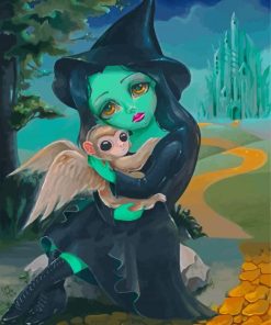 Elphaba And Monkey Paint by number