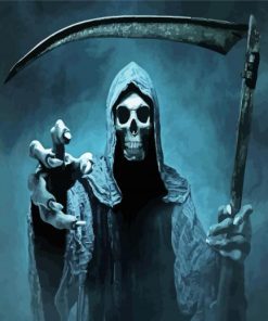 Evil Grim Reaper paint by number