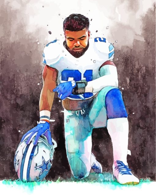 Ezekiel Elliott Nfl paint by numbers