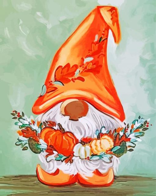 Fall Gnome paint by number