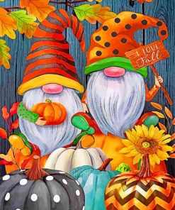 Fall Gnomes paint by numbers