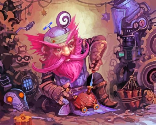 Fantasy Gnome Art Paint by numbers