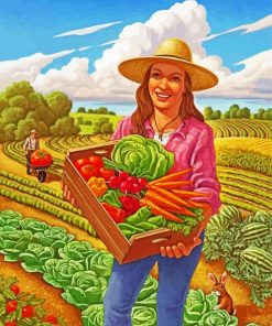 Farmer Lady paint by numbers