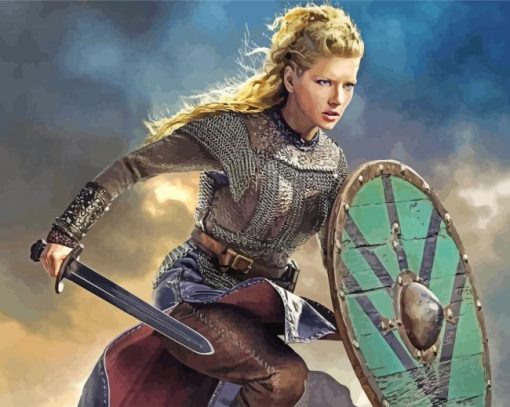 Female Viking Warrior paint by numbers