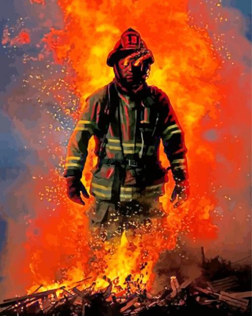 Firefighter paint by numbers