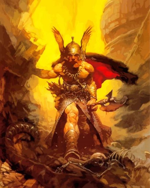 Frank Frazetta Dark Kingdom paint by numbers