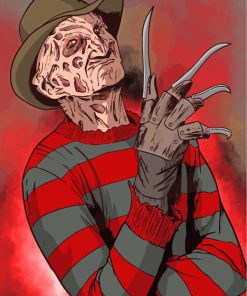 Freddy Krueger Movie paint by numbers