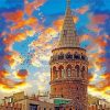 Galata Tower paint by number