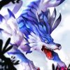 Garurumon Digimon paint by numbers