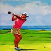 Golfer Woman Art paint by numbers