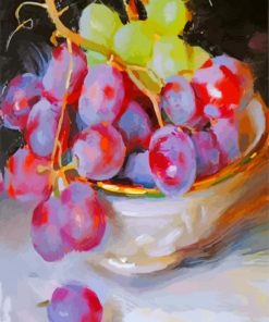 Grapes In Bowl paint by numbers