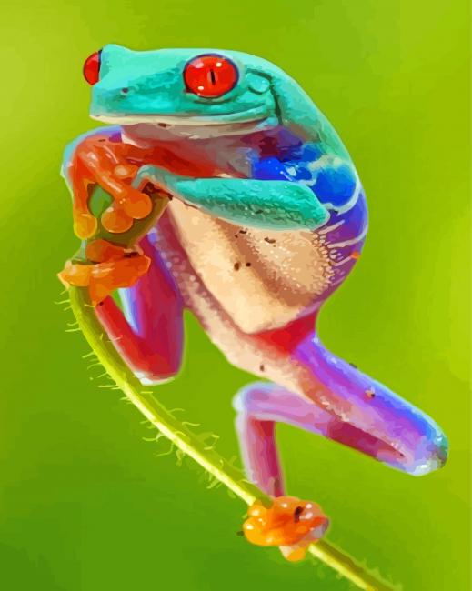 Green Groda paint by numbers