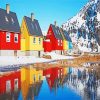 Aesthetic Greenland Houses paint by numbers