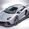 Grey Lamborghini paint by numbers