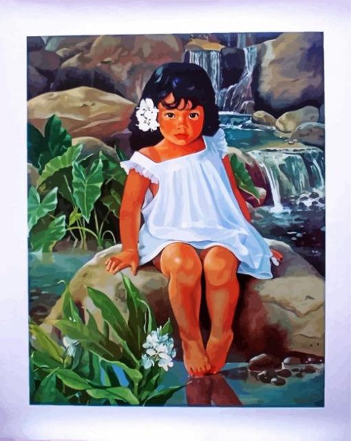 Hawaiian Girl paint by number