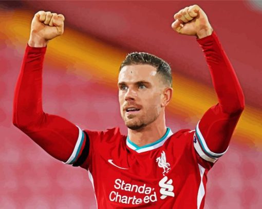 Jordan Henderson Liverpool paint by numbers