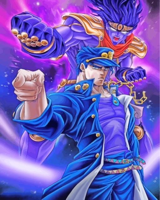 Jotaro Kujo Jojo Bizarre Adventure Anime paint by number