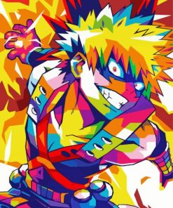 Katsuki Bakugou My Hero Academia paint by numbers