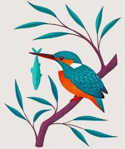 Kingfisher paint by numbers