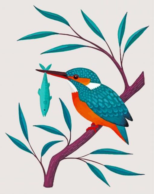 Kingfisher paint by numbers