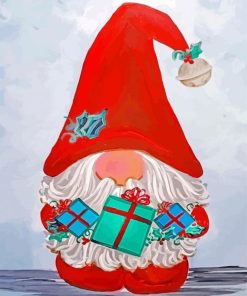 Little Santa Gnome paint by numbers